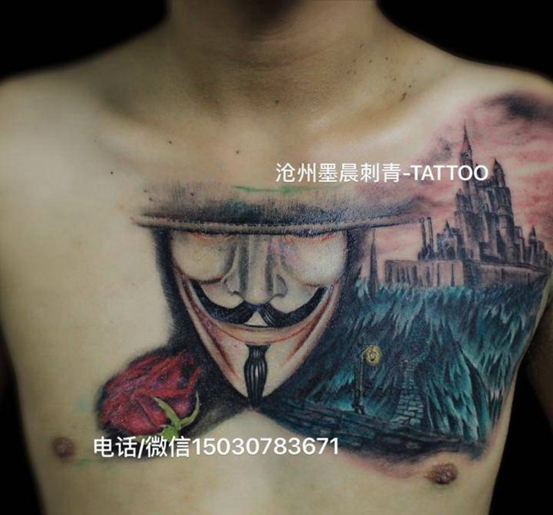 未完成纹身图片