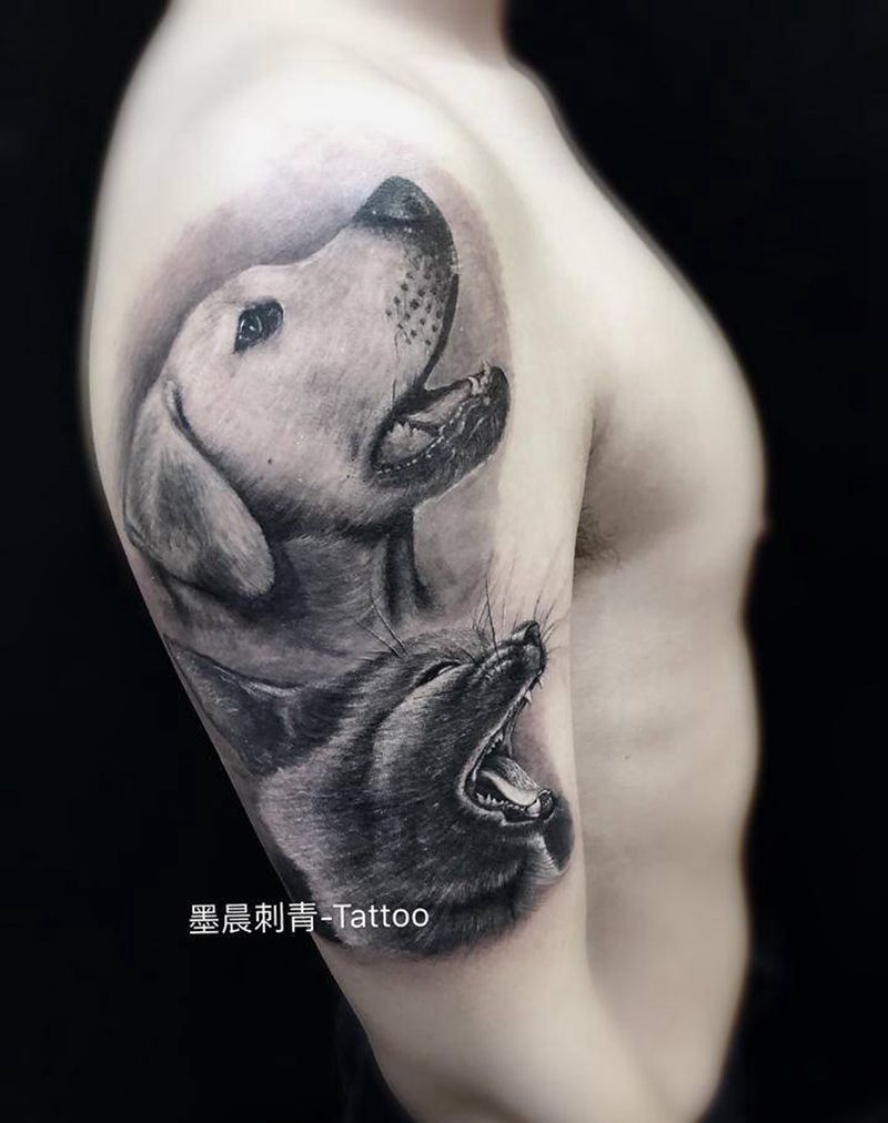 宠物纹身图片_手臂纹身图案