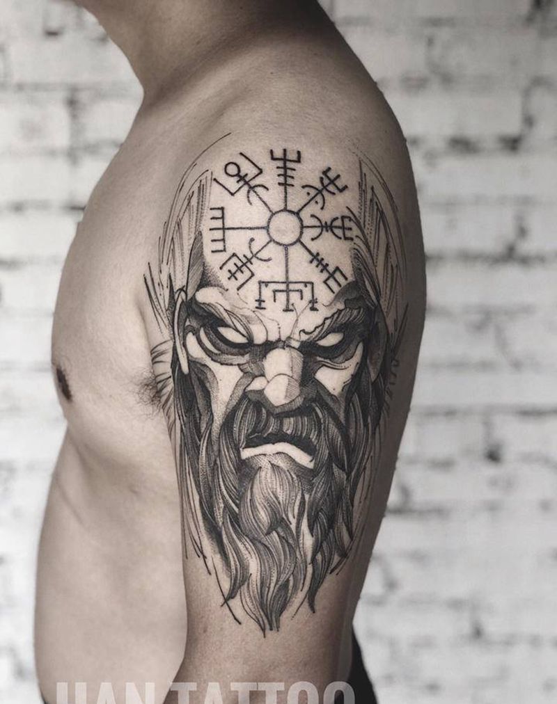 大臂纹身图片_手臂纹身图案