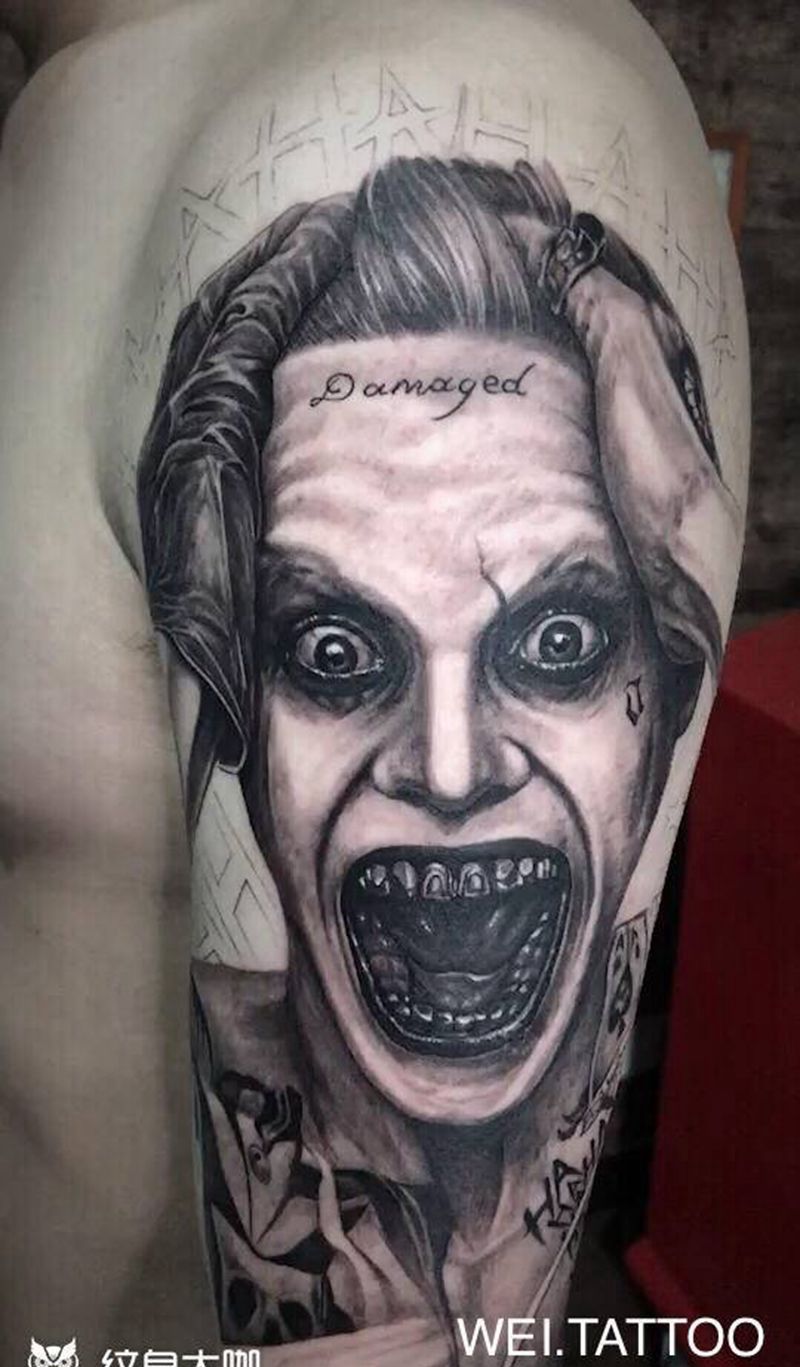 自杀小队纹身图片_手臂欧美写实纹身图案