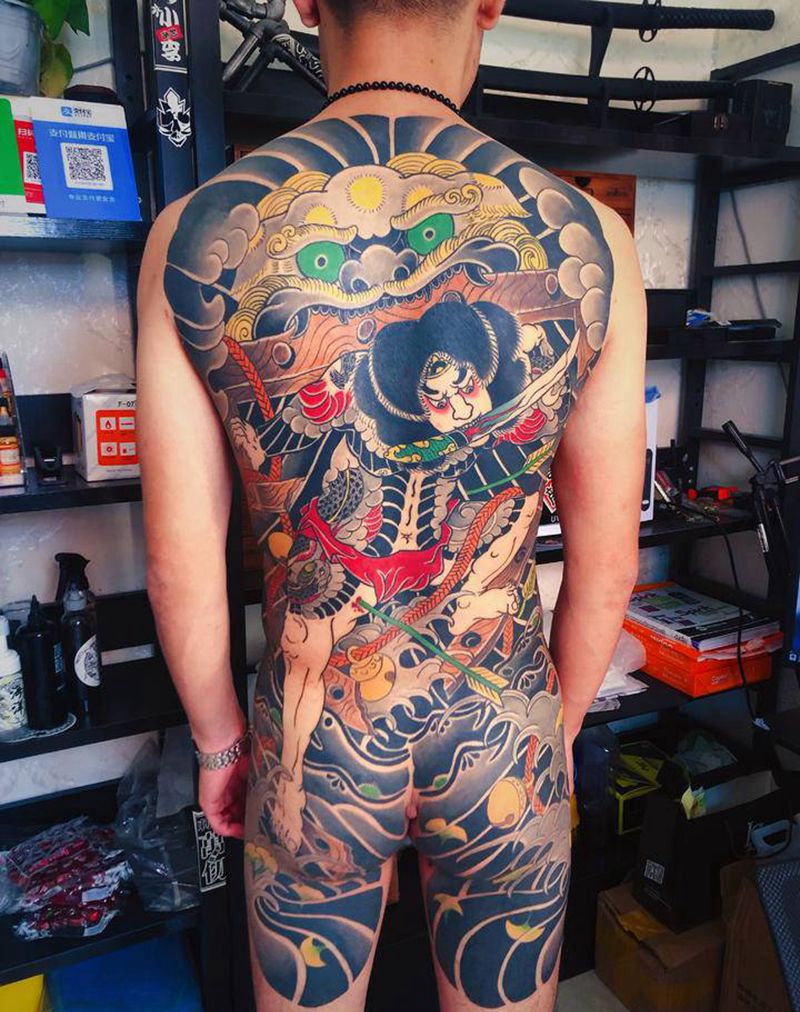 张顺破水门 恢复半年后！纹身图片_背部纹身图案