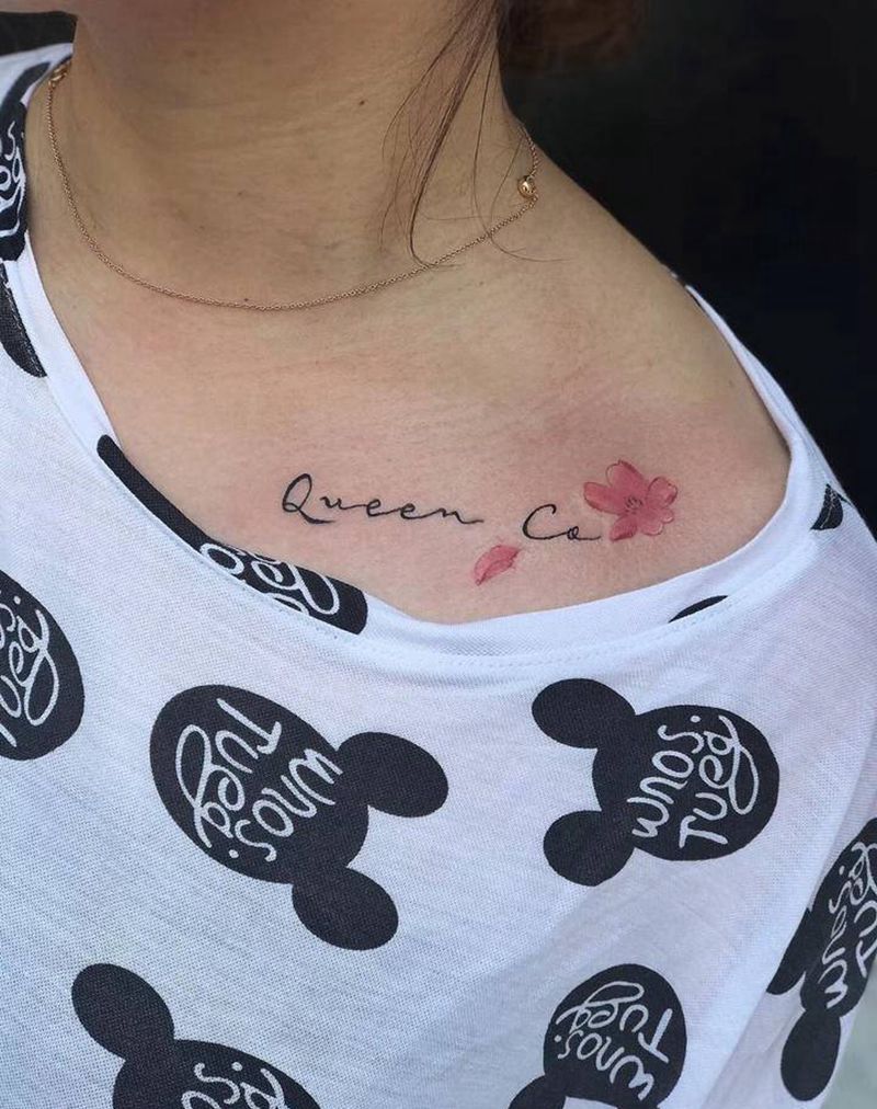 小字母系列纹身图片_肩部纹身图案