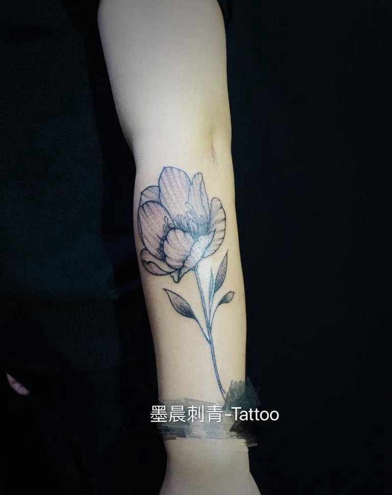 素花纹身图片_手臂纹身图案