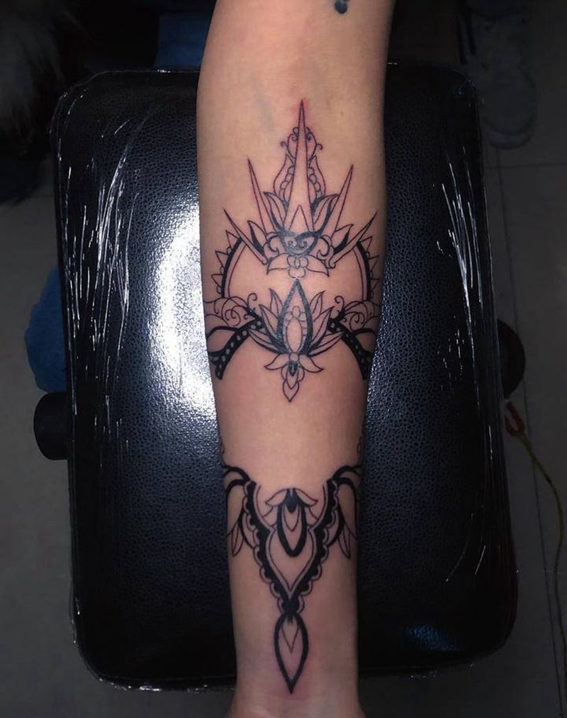 梵花纹身图片_手臂纹身图案