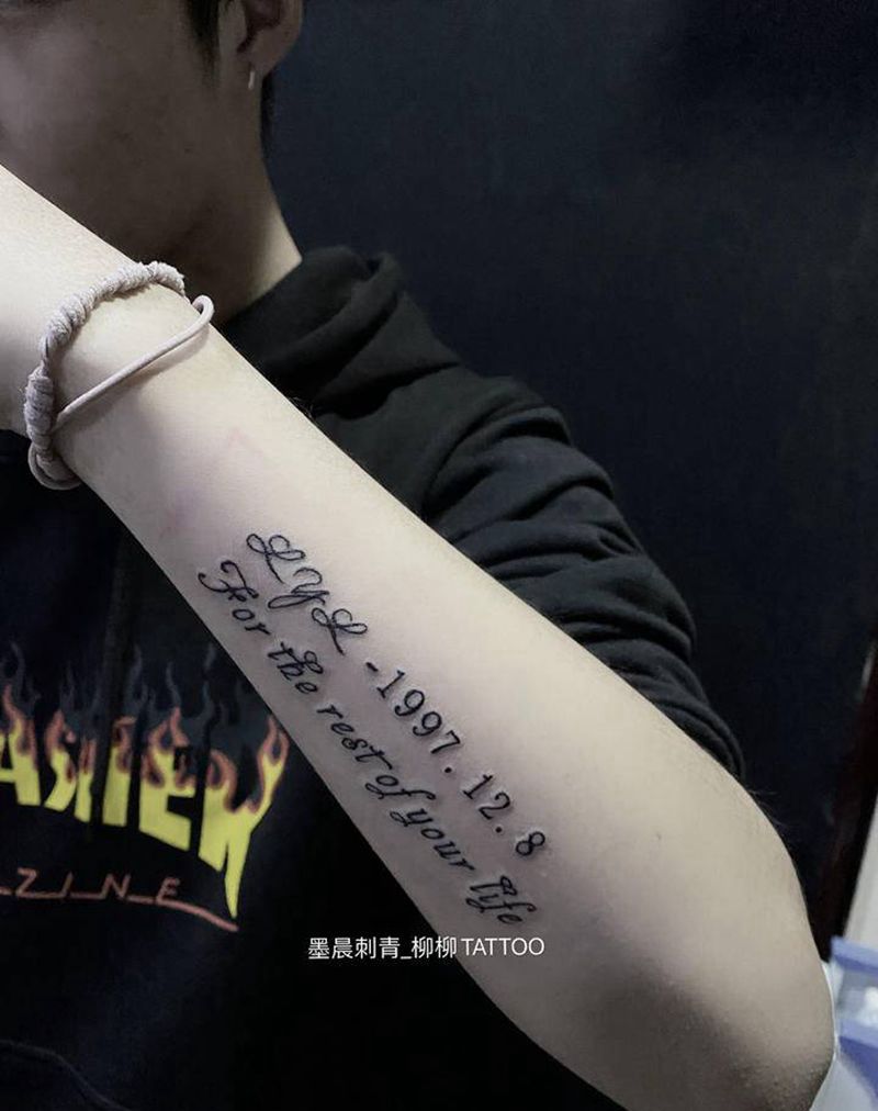 英文纹身图片_手臂纹身图案