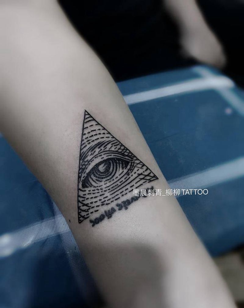 上帝之眼纹身图片_几何纹身图案