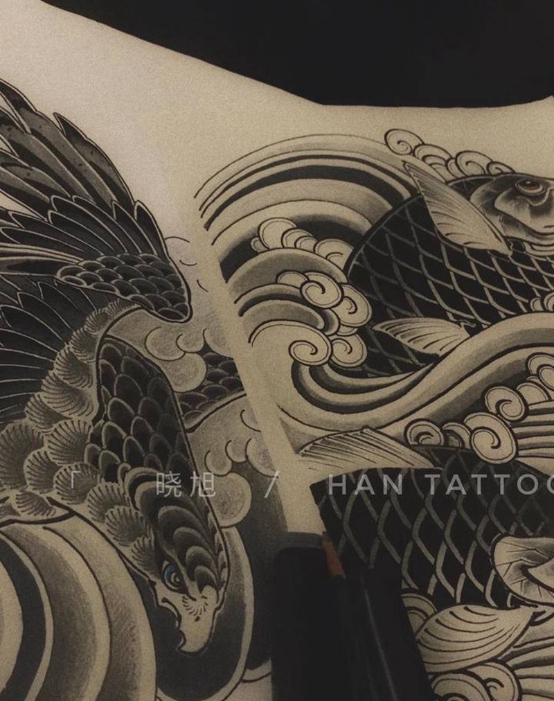 近期想法纹身图片_新传统纹身图案