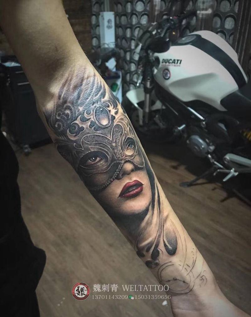 小臂欧美纹身图片_手臂纹身图案