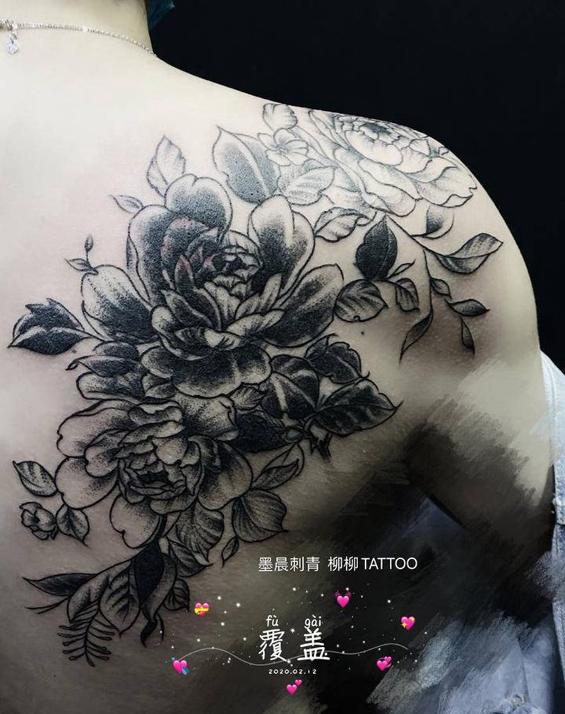 覆盖纹身图片_背部纹身图案