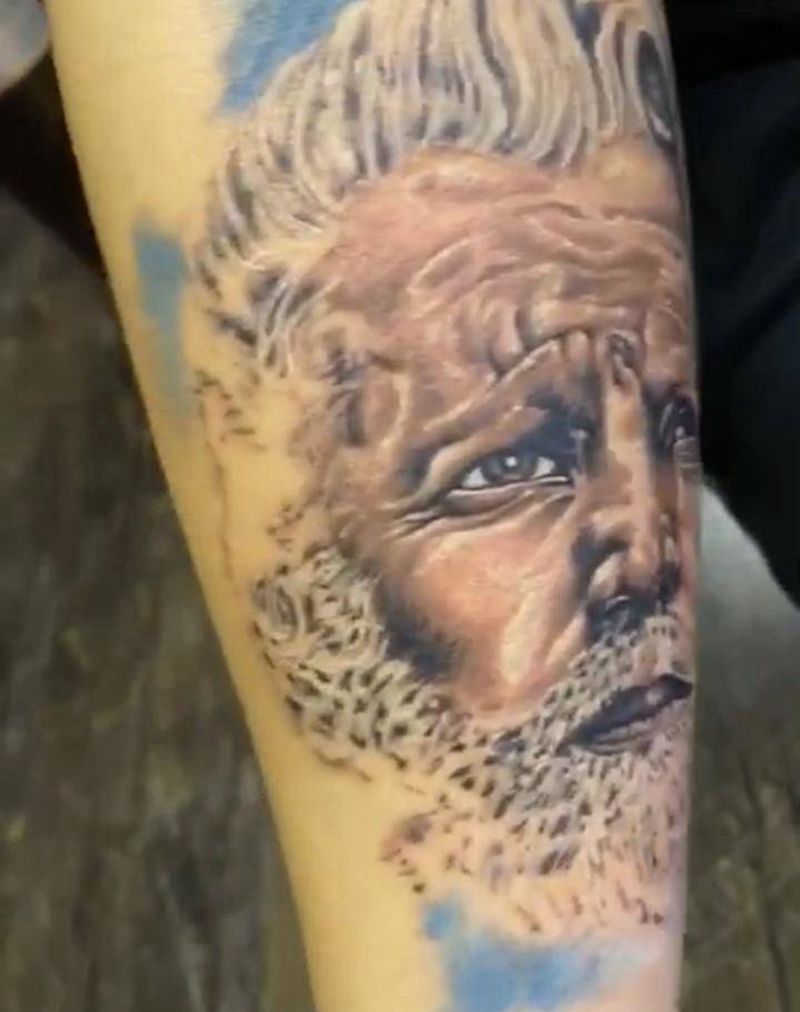 海神纹身图片_手臂欧美写实纹身图案