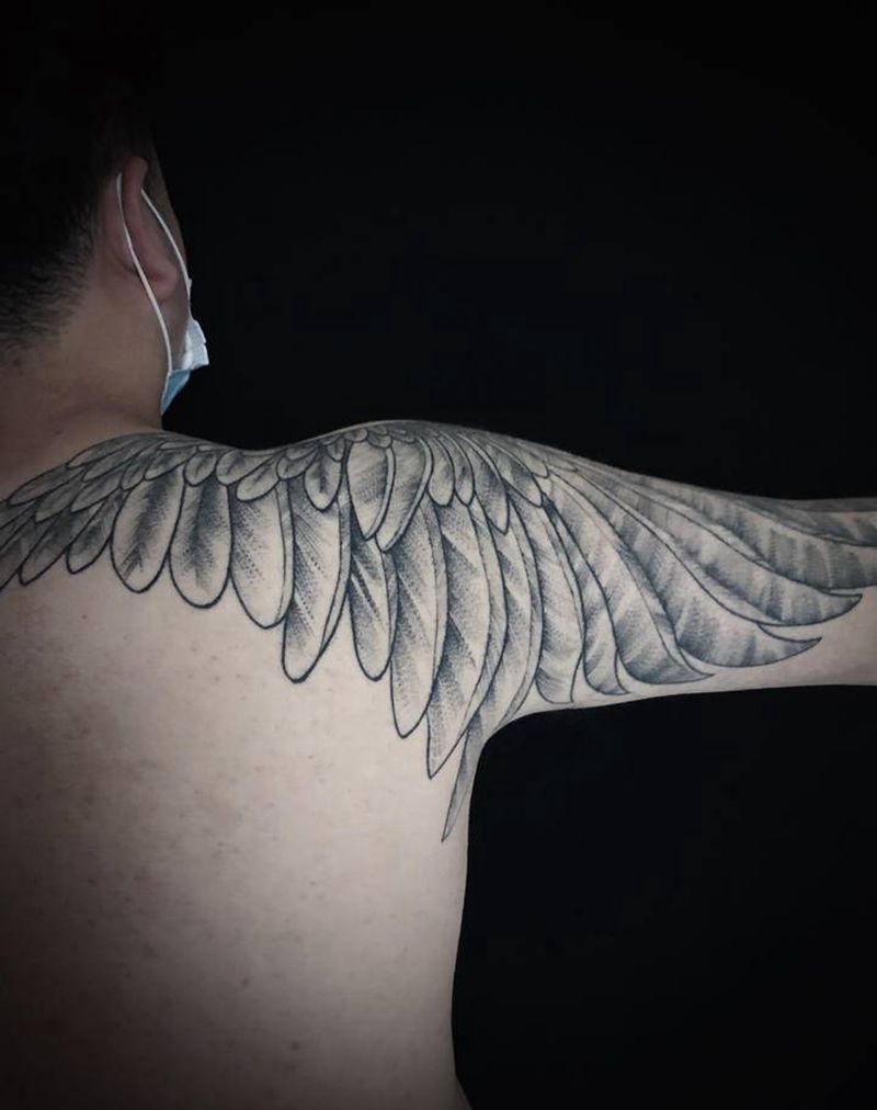 顾客自带图纹身图片_手臂背部纹身图案