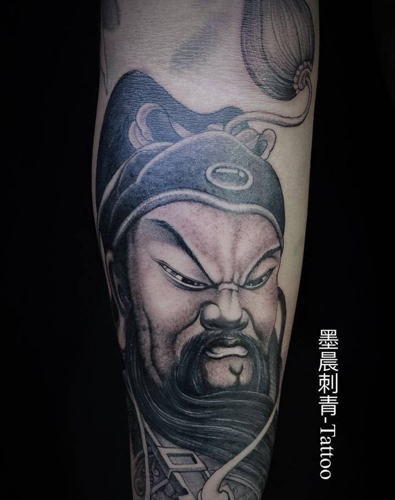 关老爷纹身图片_手臂纹身图案