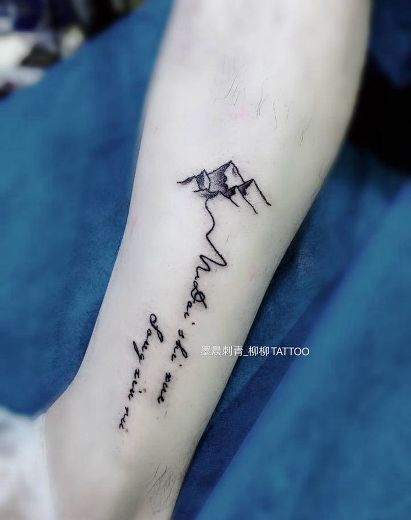 山盟纹身图片_腿部纹身图案