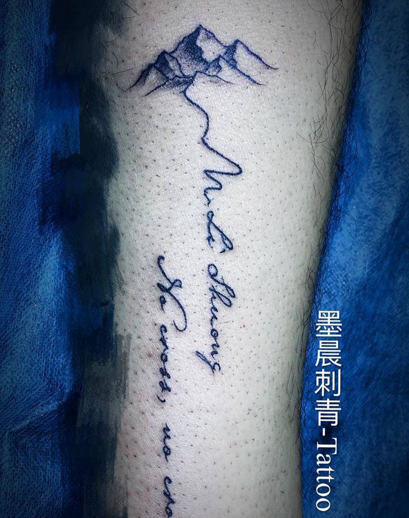 字母纹身图片_腿部纹身图案