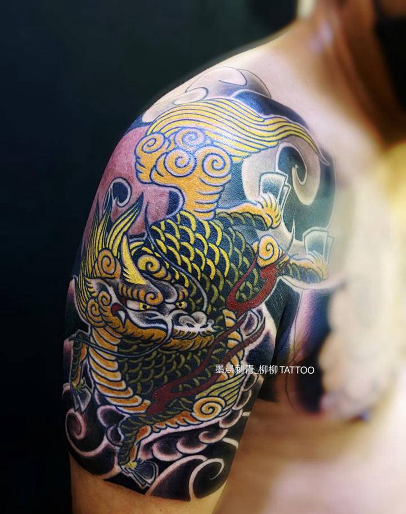 貔貅纹身图片_手臂纹身图案