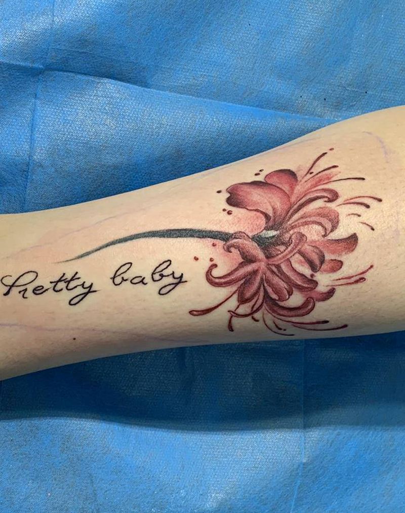 彼岸花纹身图片_手臂纹身图案