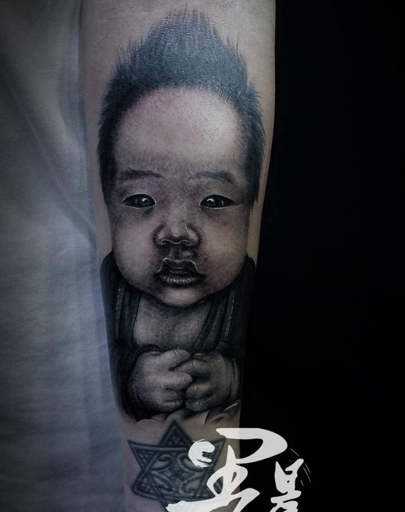 肖像纹身图片_手臂纹身图案