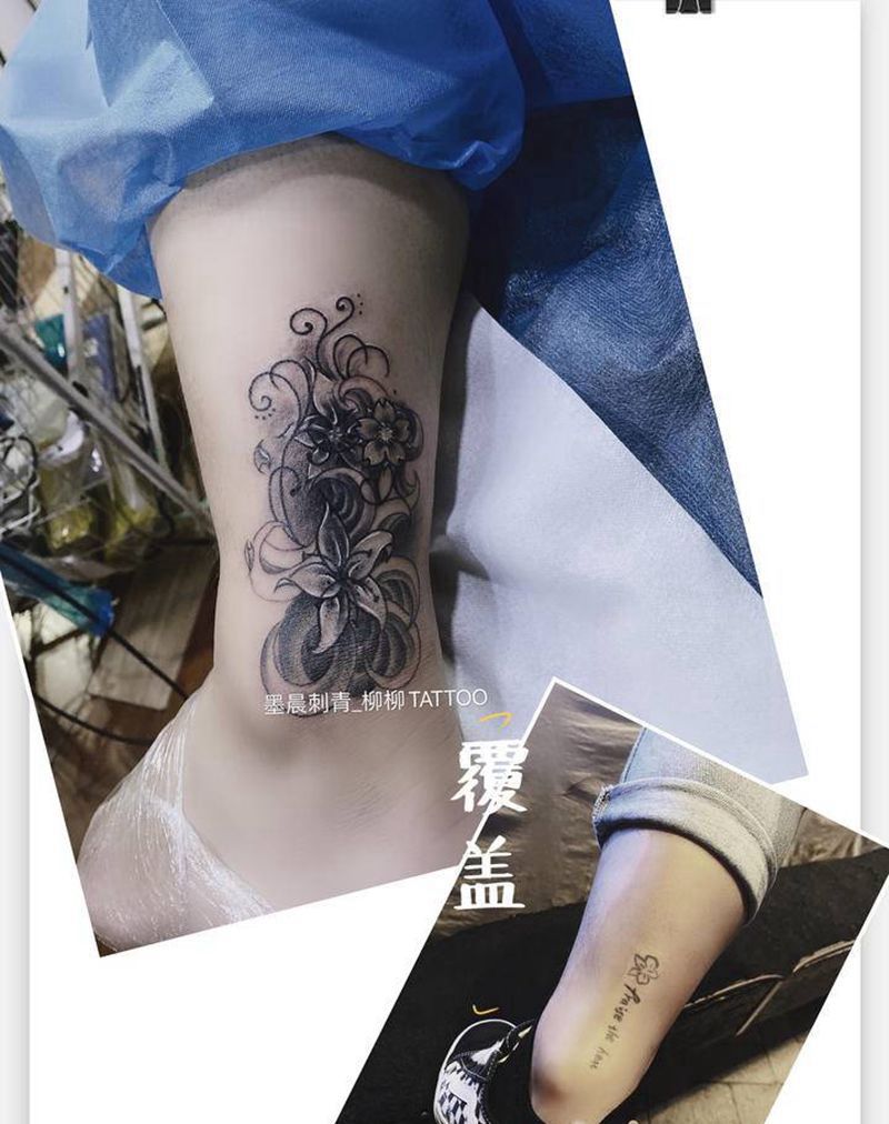 覆盖纹身图片_腿部纹身图案