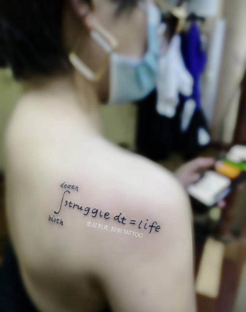 生死纹身图片_肩部纹身图案