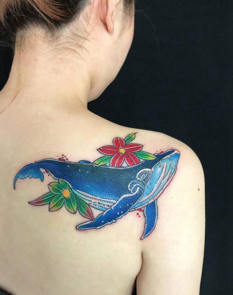 遮盖纹身图片_肩部纹身图案