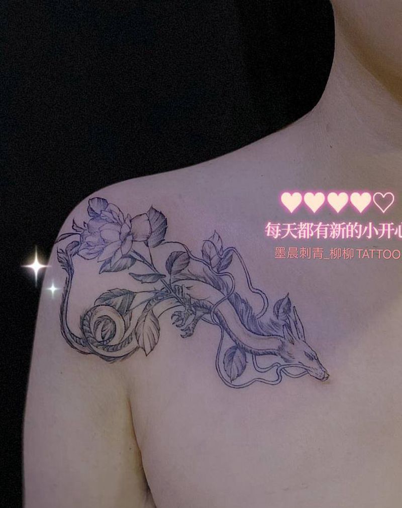 疤痕覆盖纹身图片_肩部纹身图案