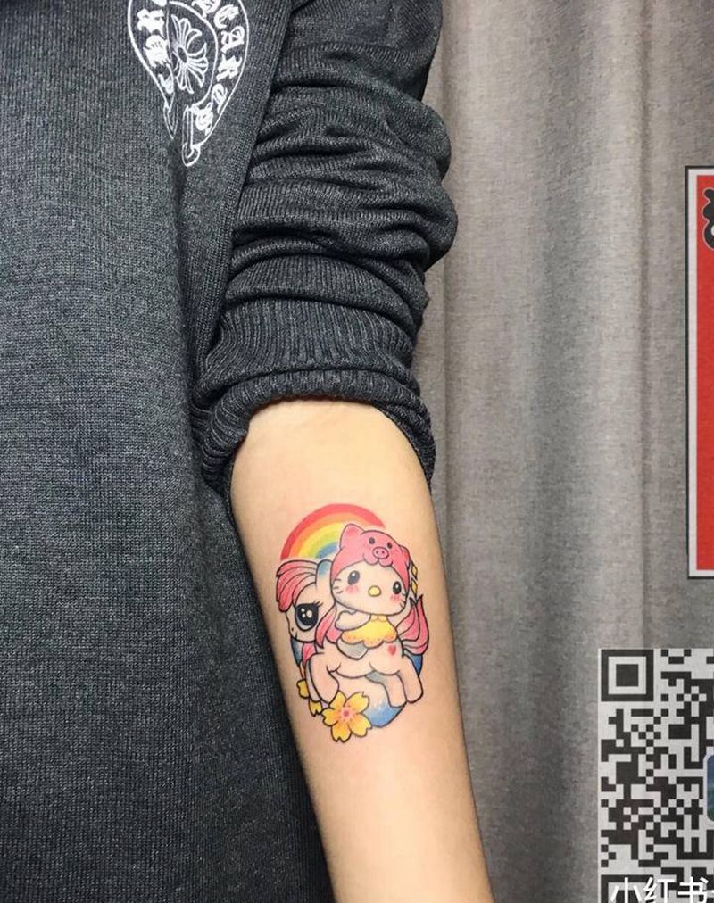 太卡哇伊了纹身图片_手臂纹身图案