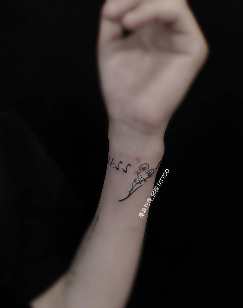 鼠纹身图片_手臂纹身图案