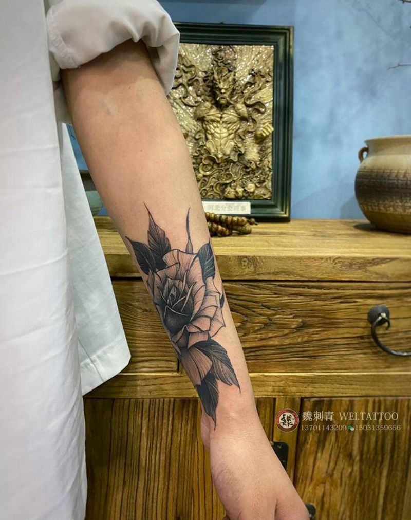 遮盖失败纹身纹身图片_手臂点刺纹身图案