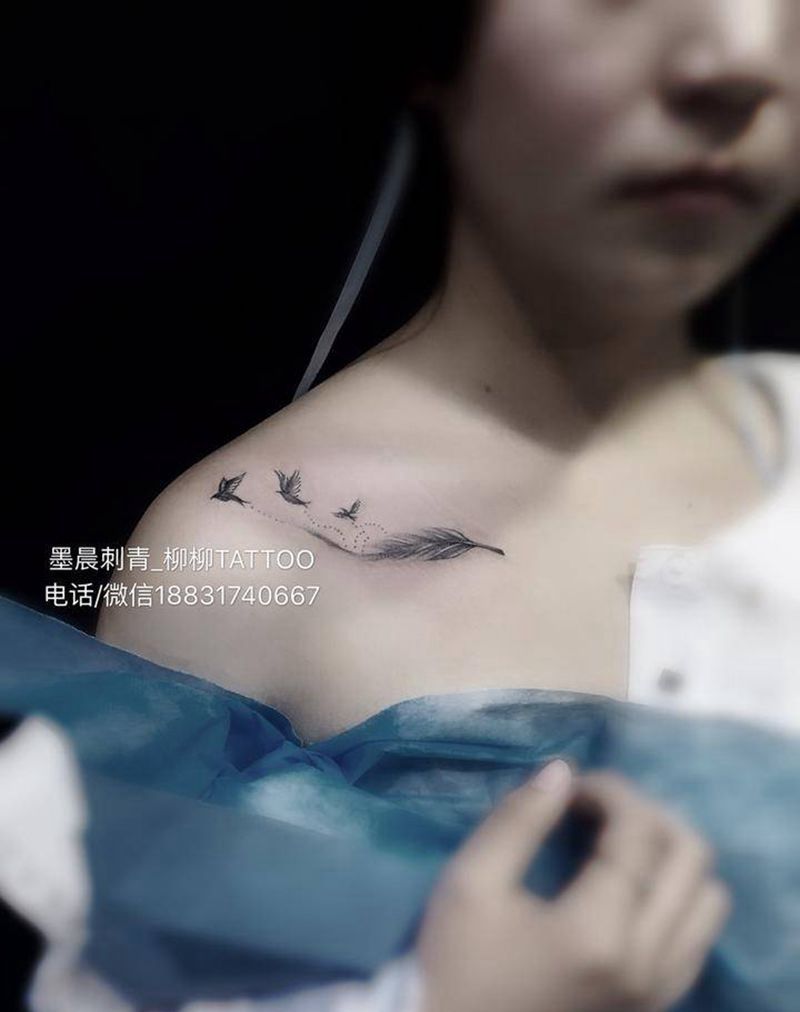 羽毛纹身图片