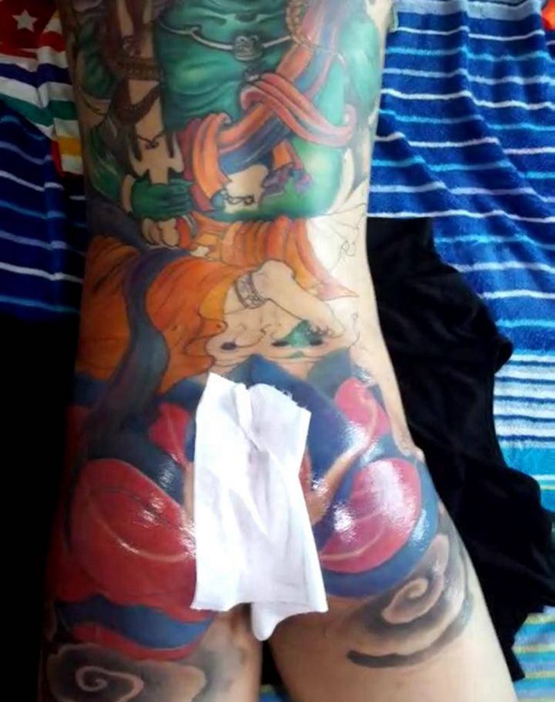 冥王纹身图片_背部新传统冥王纹身图案