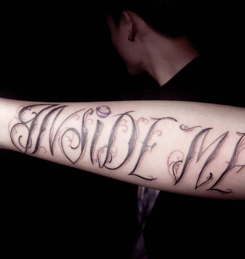 其卡诺花体纹身图片