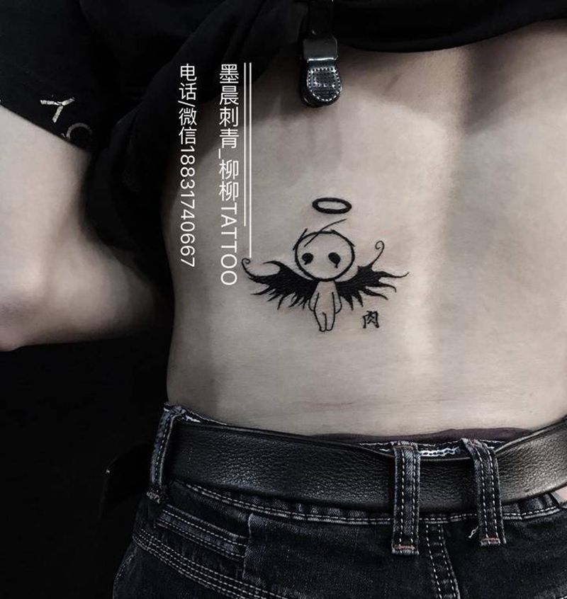 堕天使纹身图片