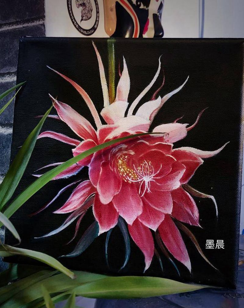 昙花一现纹身图片