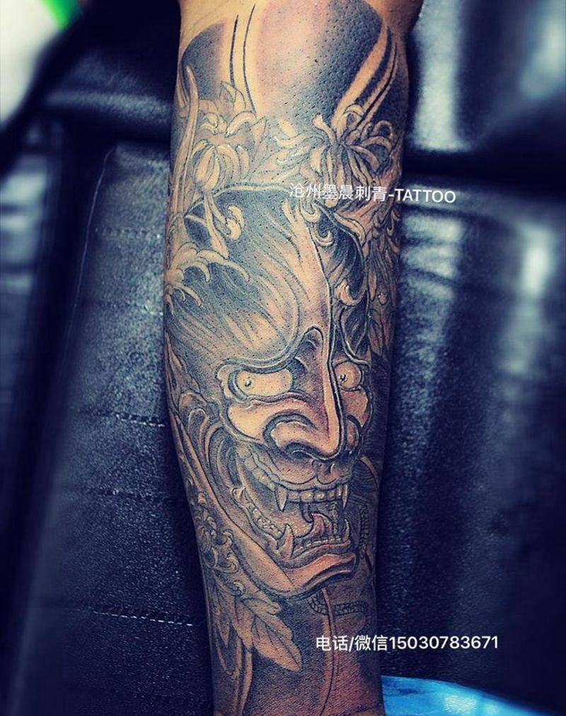 小臂般若纹身纹身图片