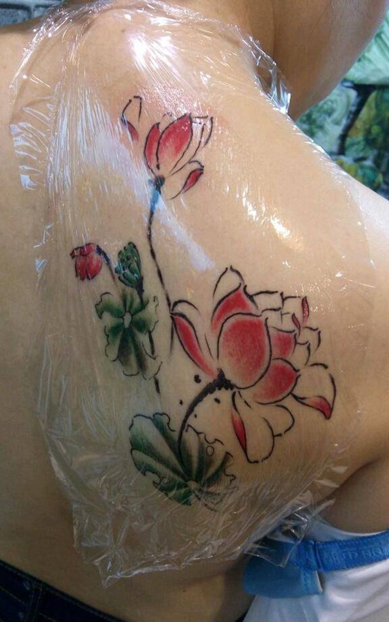 水墨丹青纹身图片