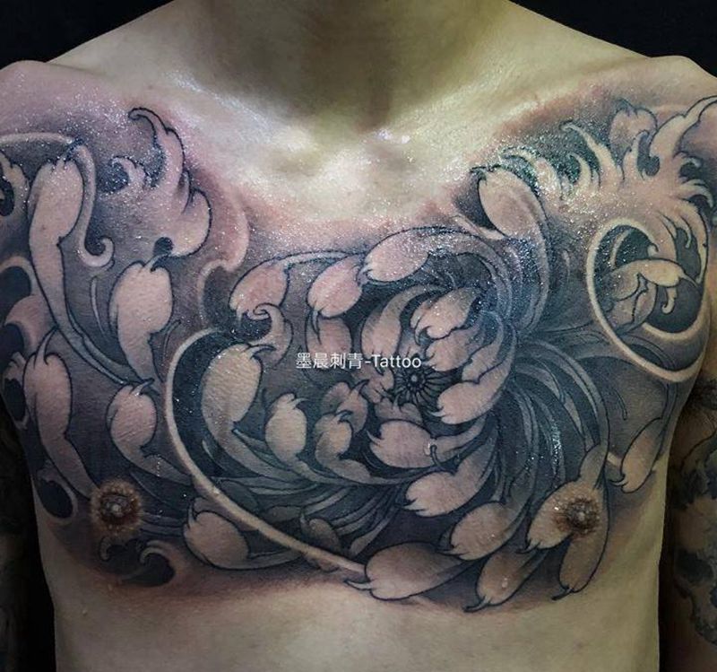 大菊花纹身图片