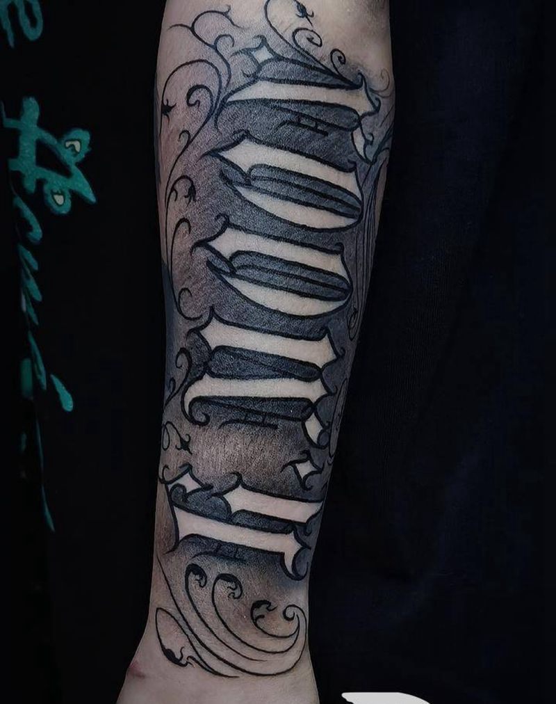 英文纹身图片_手臂纹身图案