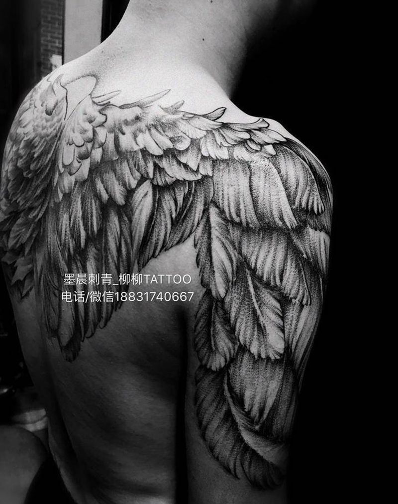 翅膀纹身图片