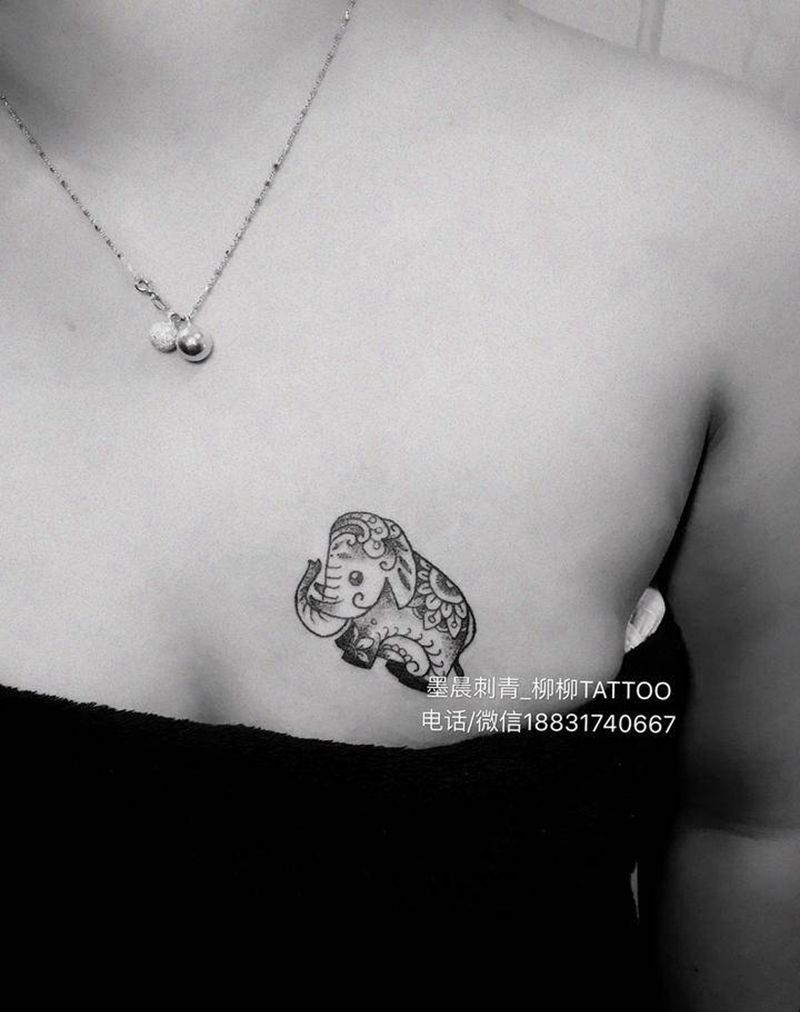 富贵吉象纹身图片