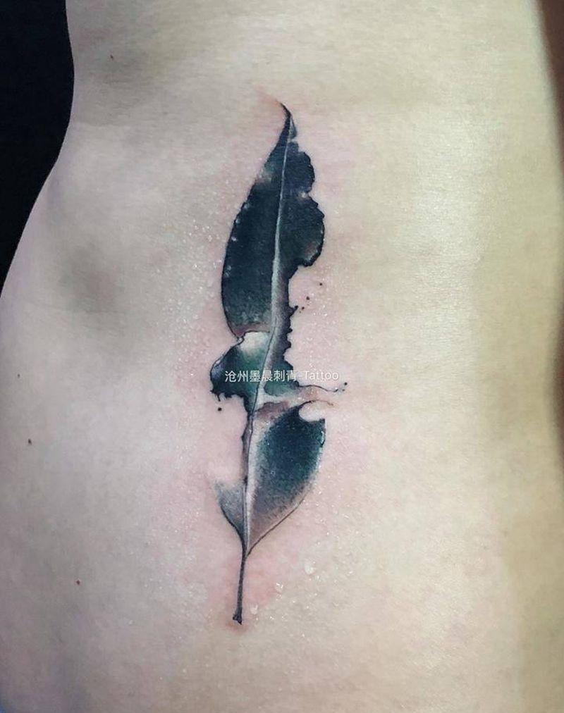 一叶知秋纹身图片