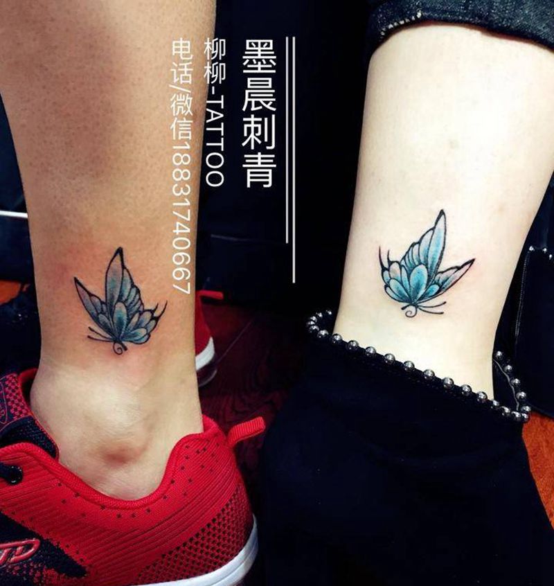 情侣纹身 蝴蝶