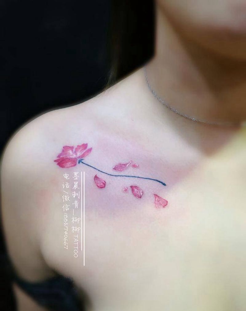 锁骨纹身纹身图片