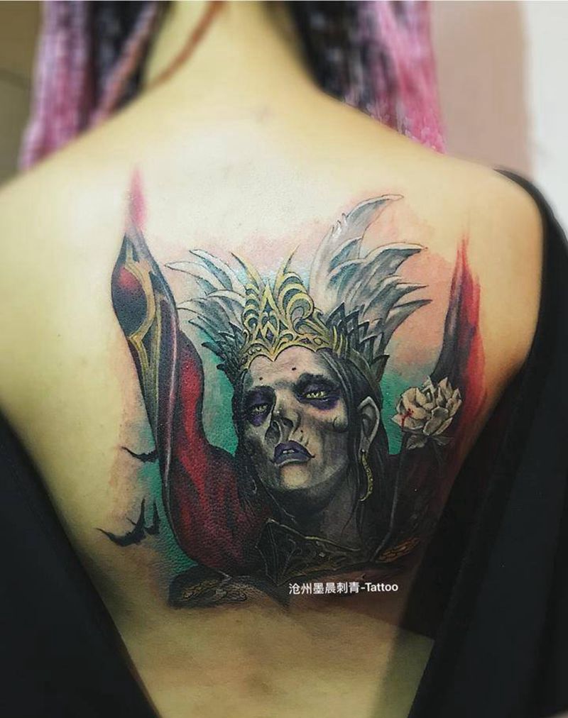 吸血鬼女王纹身图片