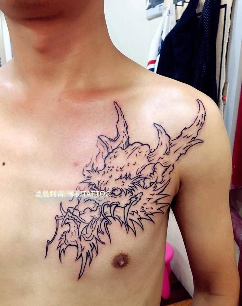 龙头纹身图片