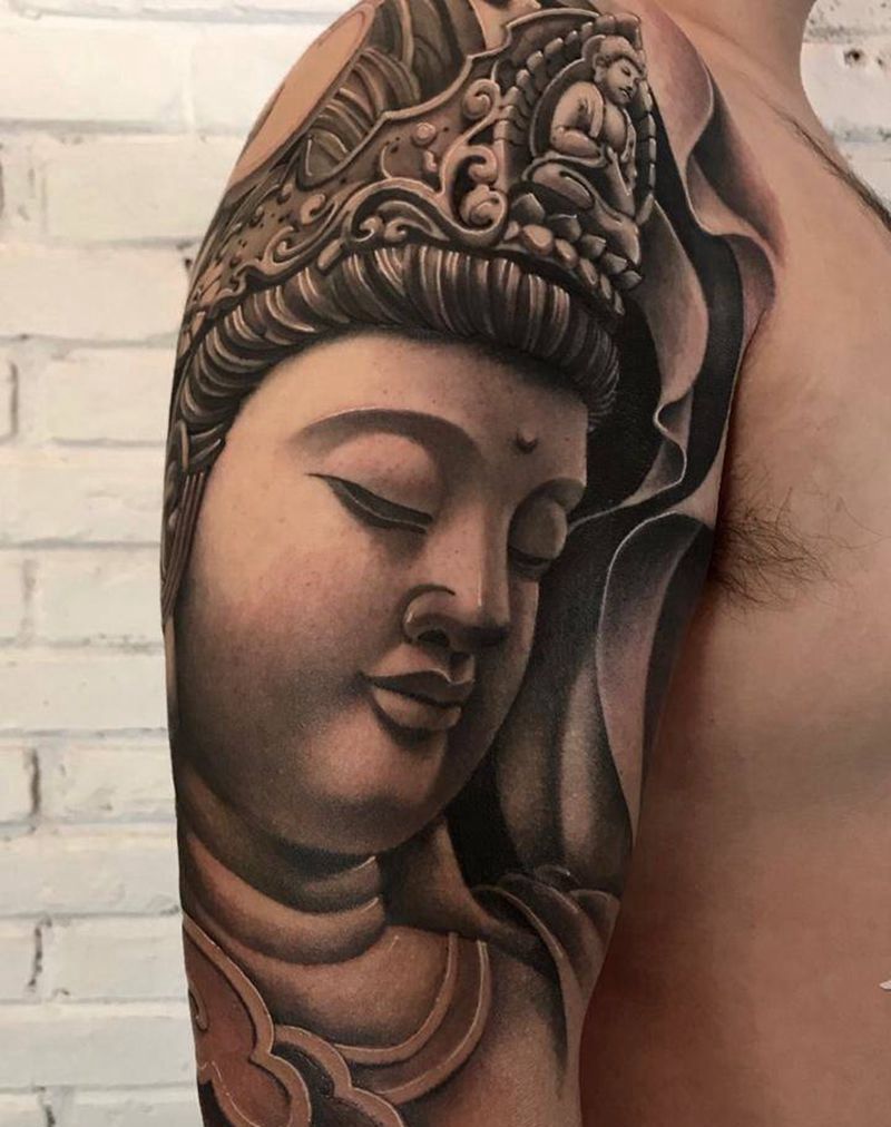 2017年作品（普贤菩萨）纹身图片_手臂欧美写实纹身图案