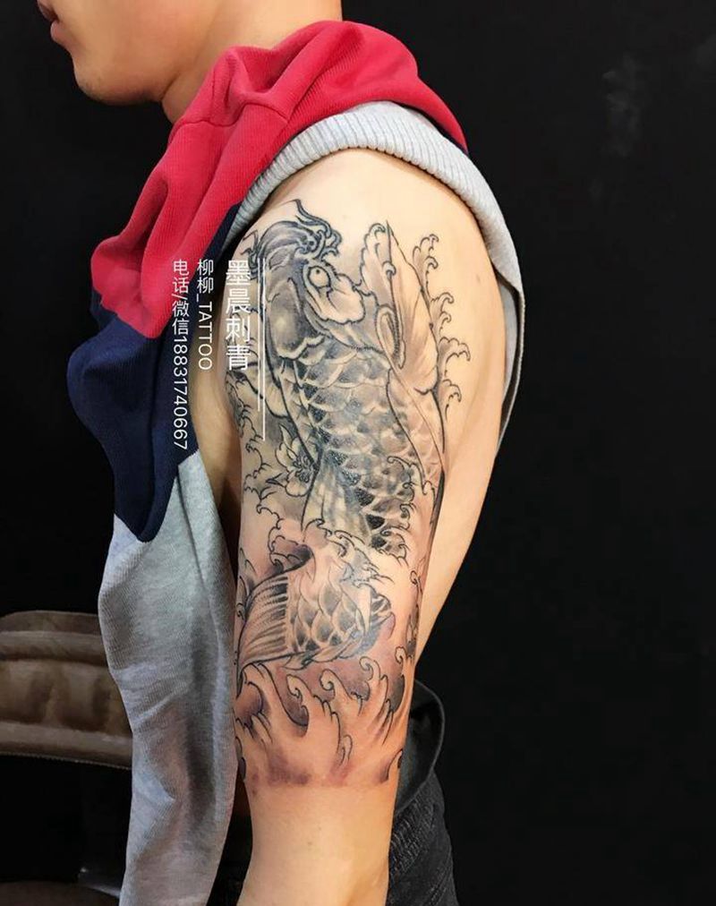大臂鱼覆盖纹身图片