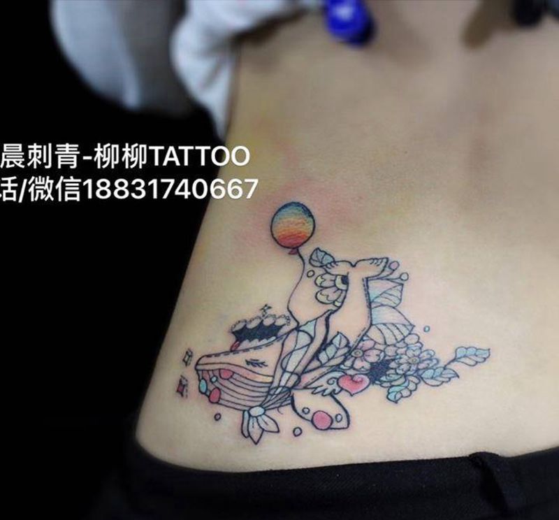 旧纹身覆盖 鲸鱼纹身图片