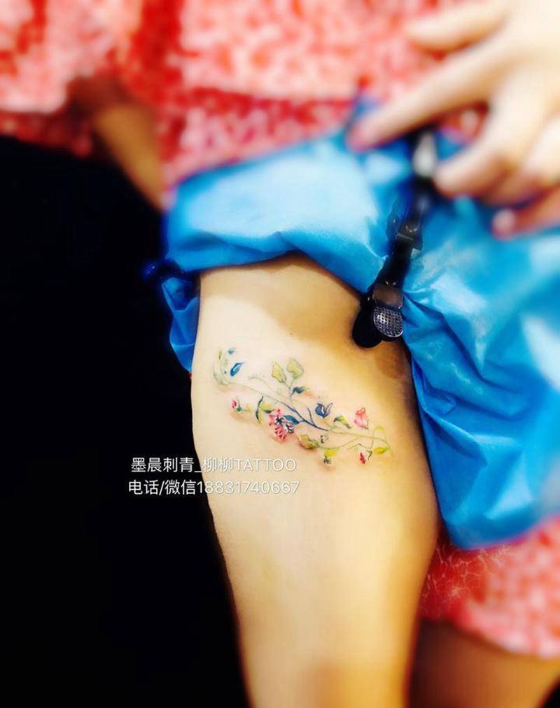 小碎花纹身图片