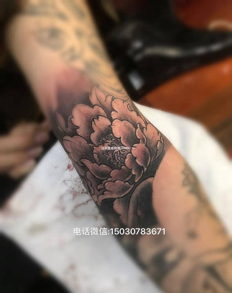 牡丹纹身图片