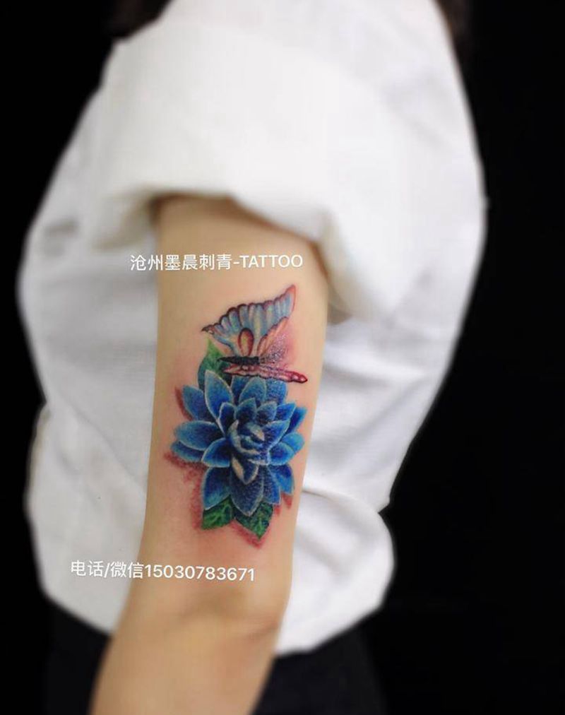 彩色花朵纹身纹身图片